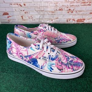 Vans Women's Tropical Canvas Sneakers - Pink and Blue
